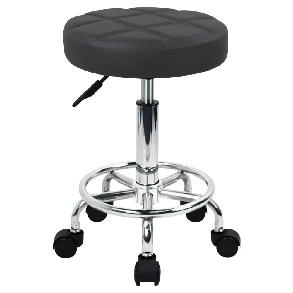 PU Leather Round Rolling Stool Swivel Height Adjustment Home Office Stool Drafting Lab Kitchen Massage Stools with wheels Office Chair