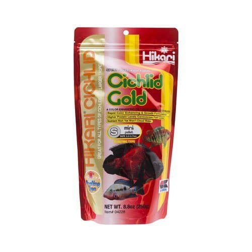 Hikari Cichlid Gold Mini Pellet Aquarium Adult Fish Food, 250G, 1 Count