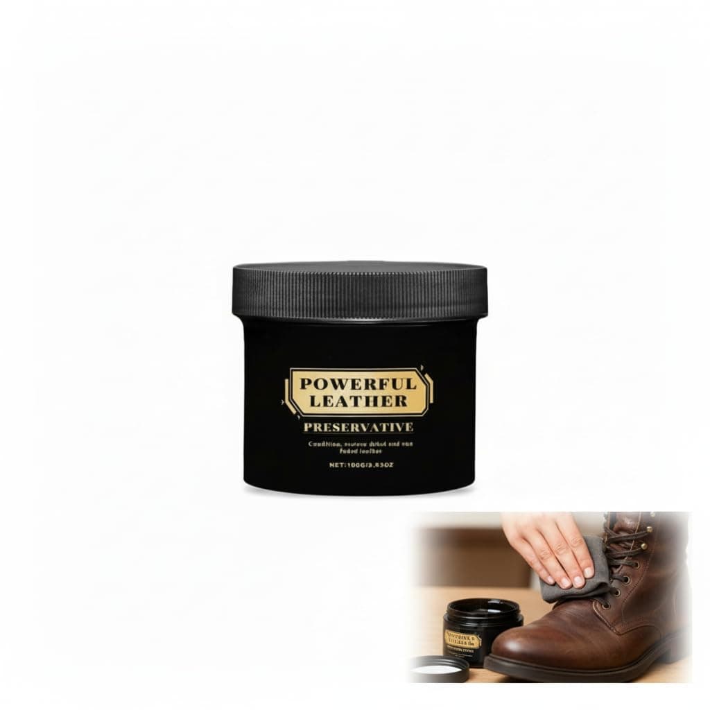 Heavy Duty Leather Preservative - All Natural Beeswax Fragrance Oil Conditioner- Sealer-Polish-Rejuvenate & Preserve Sunfaded or Cracked Boots Jackets Saddles Car Auto Upholstery Furniture