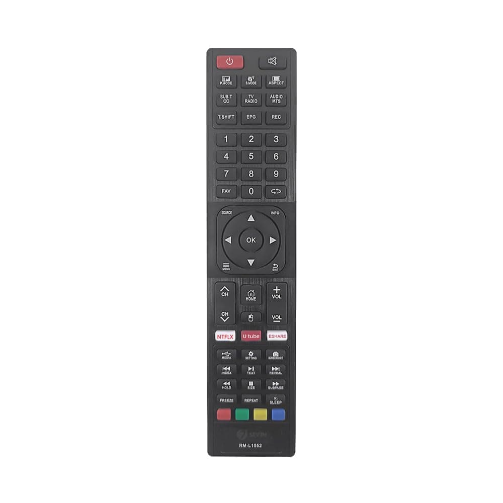 7SEVEN™ Compatible for JVC TV Remote Control Suitable for LCD LED Universal Remote Control for All Original Model of JVC Television with Netflix YouTube ESHARE Hotkeys