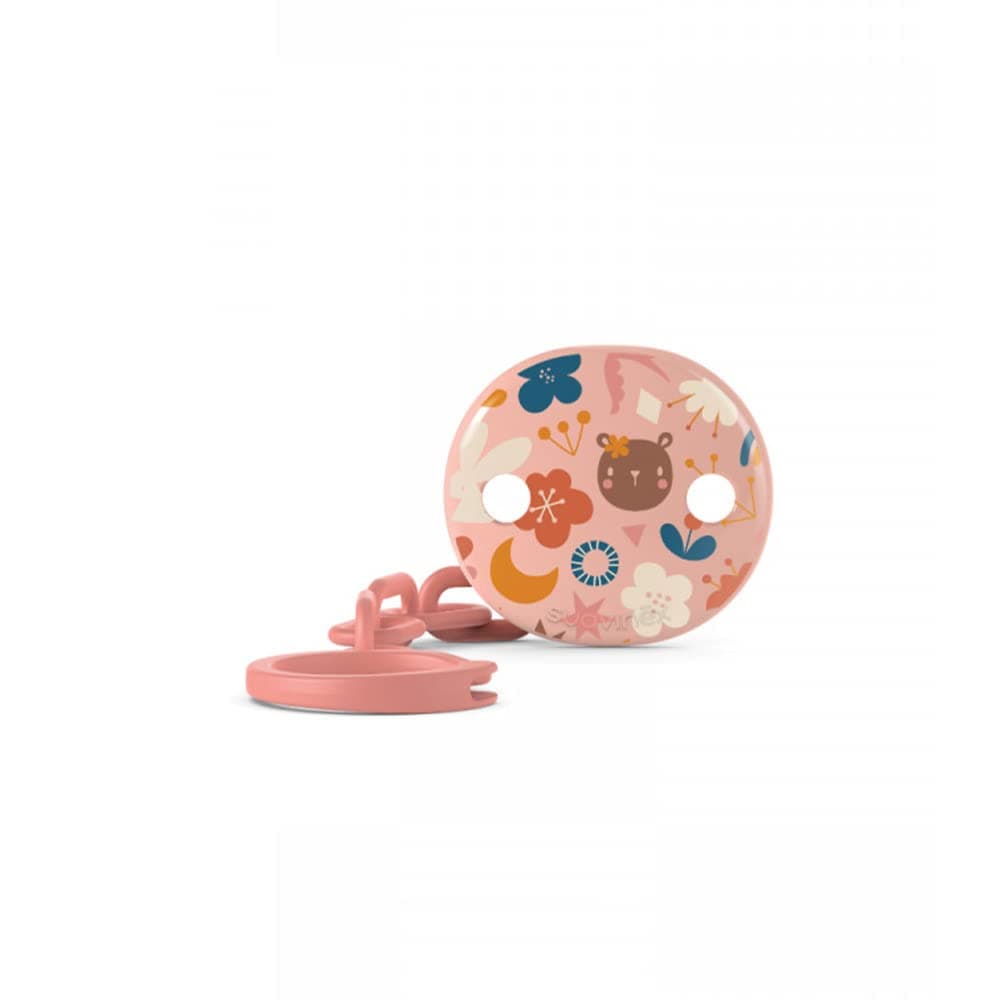 SUAVINEX Suavinex Pacifier Clip Forest Pink