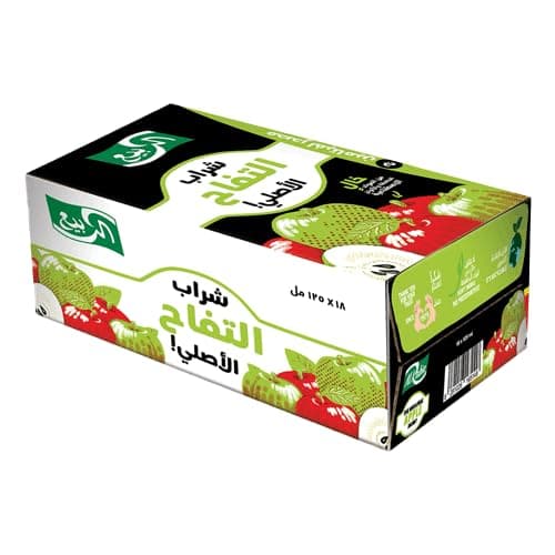Al Rabie Manago Juice, 125ml x 18 Pieces, No Added Sugar, Tetra Pack, Caffeine Free, Vitamin C Enriched
