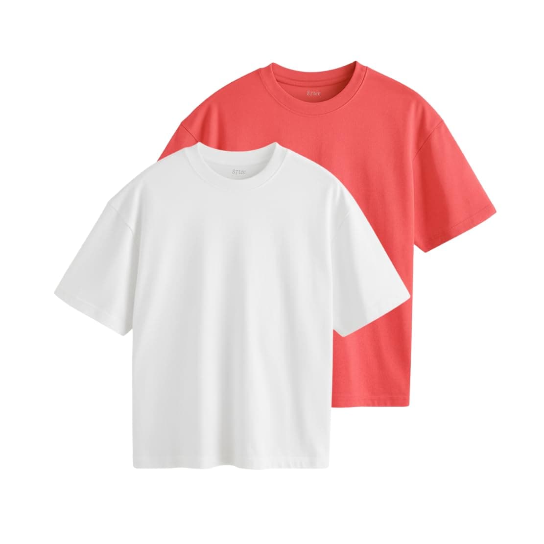 Premium Men's Urban Oversized T-Shirt, Cotton, Stylish Loose Fit Drop Shoulder Casual Tee (Pack of 2)
