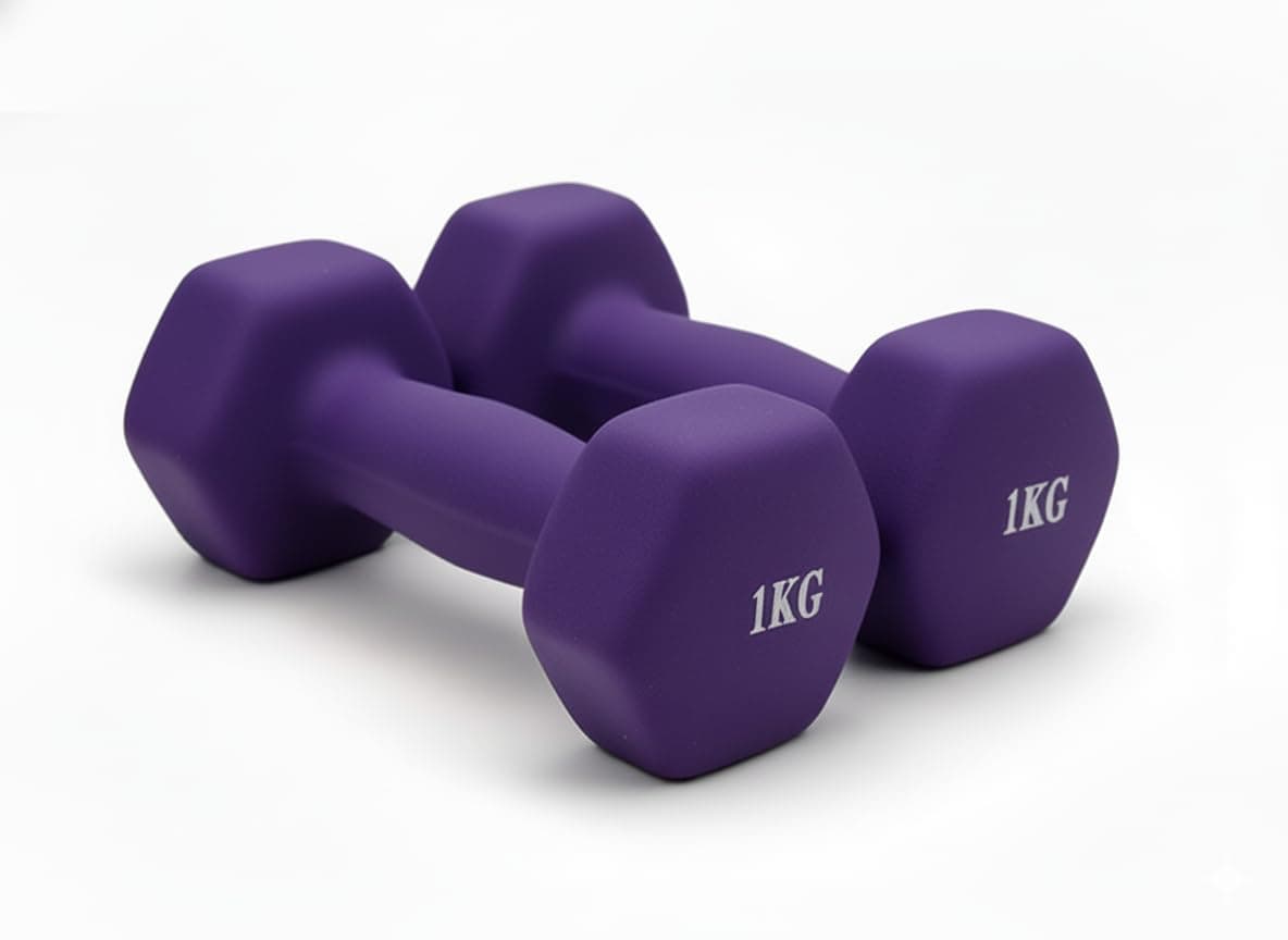 Dumbbell Set, 2 KG Weight,Home Gym Exercise Equipment Weights, Anti-Slip Grip, Strength Training