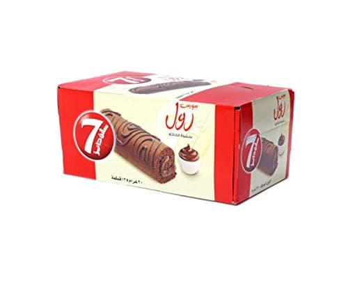 7Days Swiss Roll with Cocoa Filling, 12 X 20g - Pack of 1