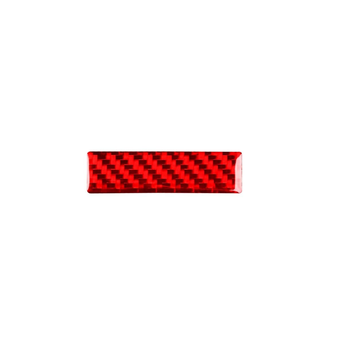 Carbon Fiber Decoration Car Interior Accessories Decal Sticker Trim Compatible with Porsche 992 2019-2023 (Red Carbon Fiber, Front Trunk Switch Cover)