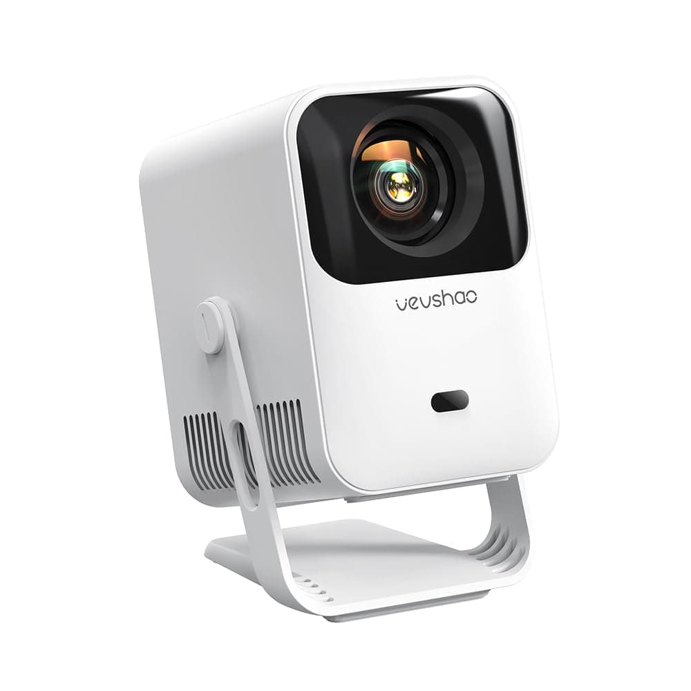 VEVSHAO A15 Smart Projector, Android 13.0 WiFi Display Wireless Media caster 90 Degree Adjustable Bracket Home Cinema Projector Eye Protection