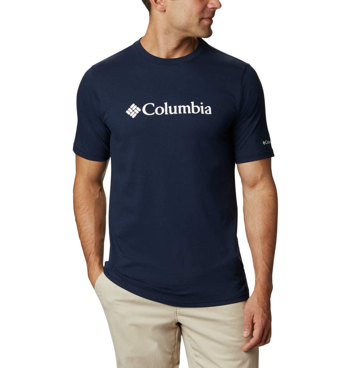 Columbia Men's T-Shirt, CSC Basic Logo, Cotton - Practical and comfortable short-sleeved T-Shirt for everyday wear, Active fit - Made of 100% cotton jersey for optimal mobility - Minimalist design