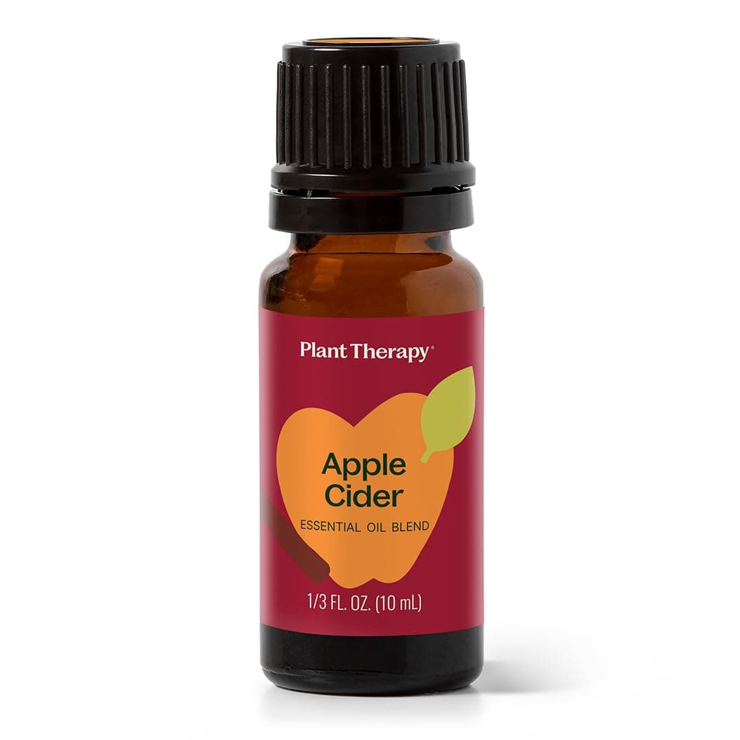 Plant Therapy Apple Cider Fall Essential Oil Blend 10 mL (1/3 oz) Captures The Cozy, Spiced Scent of Fall, Perfect for Diffusers and Passive Home Fragrance, Stimulating & Uplifting