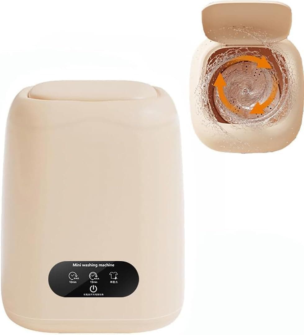 Joyzzz Portable Washing Machine, Deep Cleaning Mini Washer for Small Loads, Dual Function Clothes Washer with Drain Pump, Quiet Operation for Undergarments and Delicate Clothing in Dorms
