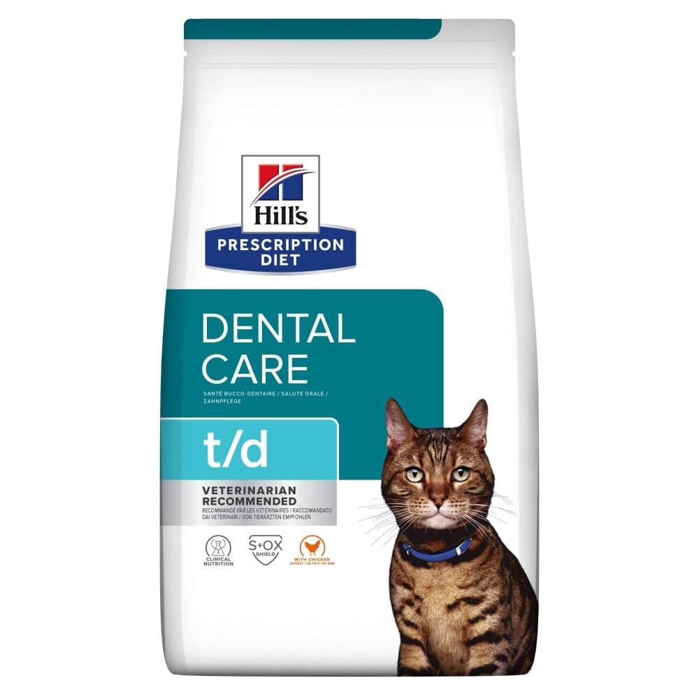 Hills cat veterinary dry food t/d dental care with chicken 1.5kg