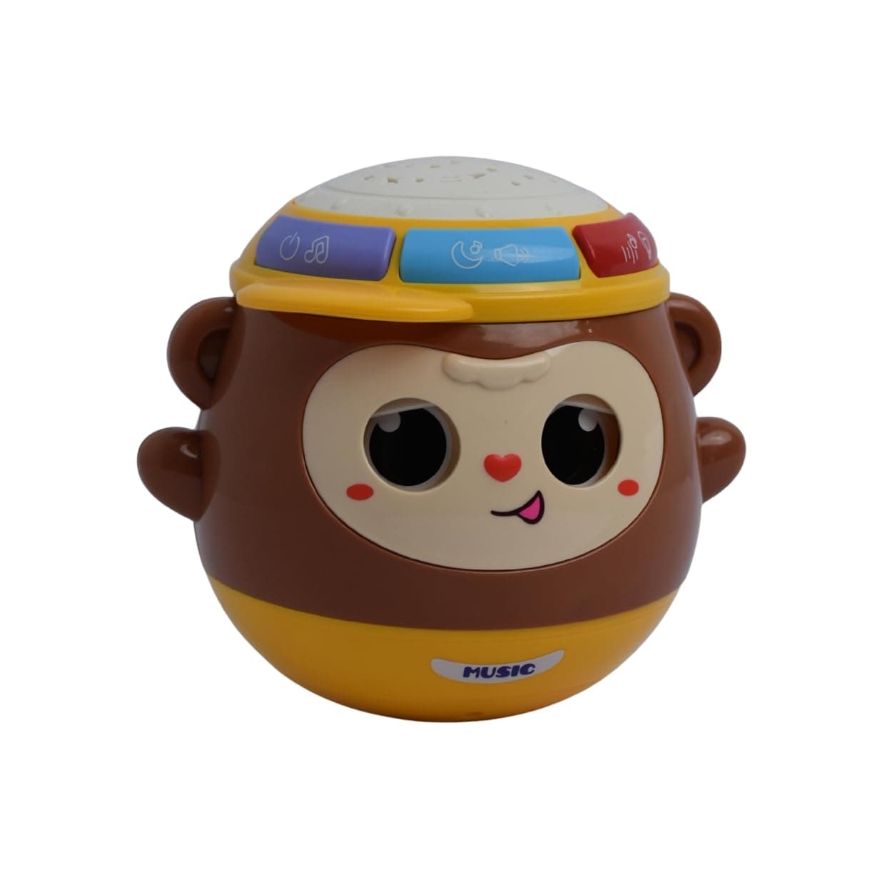 Tak Tak Toys Nubo Jungle Beats Sound Toy for Babies and Toddlers, Interactive Peek-a-Boo Eyes, Tumbler Toy with Light, Music and Rhymes for Infants, Best for Kids Gifting Age 6 Months+