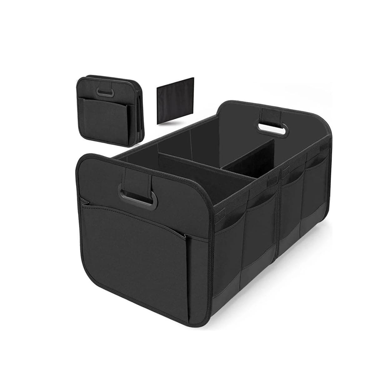 JKJ&ZXZ Car Trunk Organizer, Car Storage, Reinforced Handles, Collapsible Multi-compartment Car Organizers, Foldable & Waterproof, 600D Oxford Polyester, Suitable for Any Car, SUV, Mini-Van