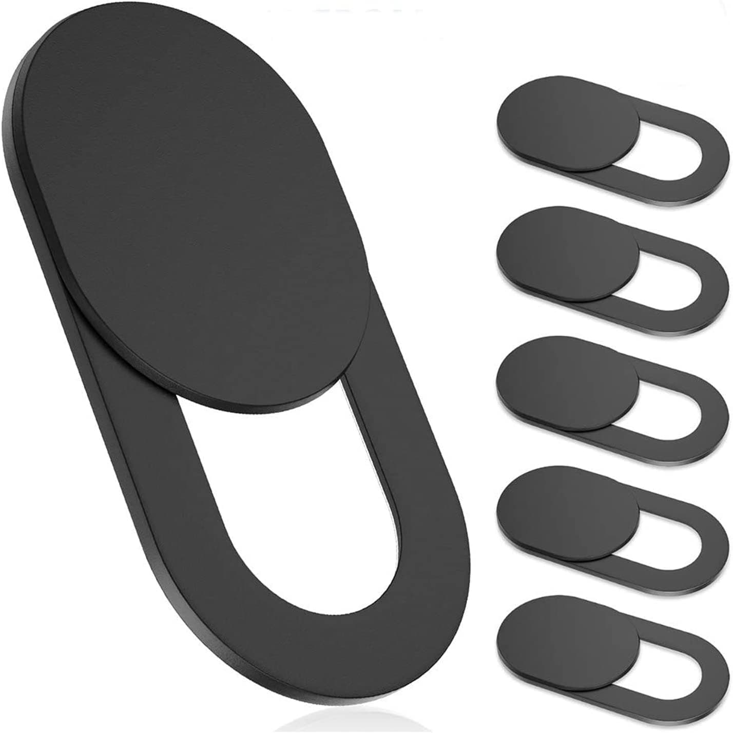 غطاء كاميرا ويب رفيع للغاية لأجهزة الكمبيوتر واللابتوب وآبل ماك بوك وايباد والجوال وغير ذلك الكثير من سكاي تاتش، 6 قطع كتلة شبكية بسمك 5.5 ملم لحماية خصوصيتك وأمانك، لون أسود