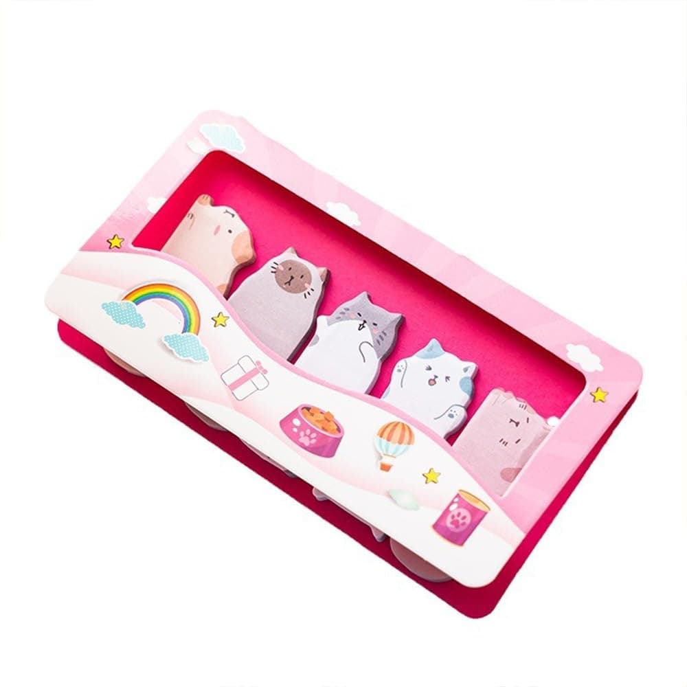 150 Cat Themed Sticky Notes – Adorable Page Flags for Office/School Gifts, Perfect Creative Supplies with Cartoon Stickers