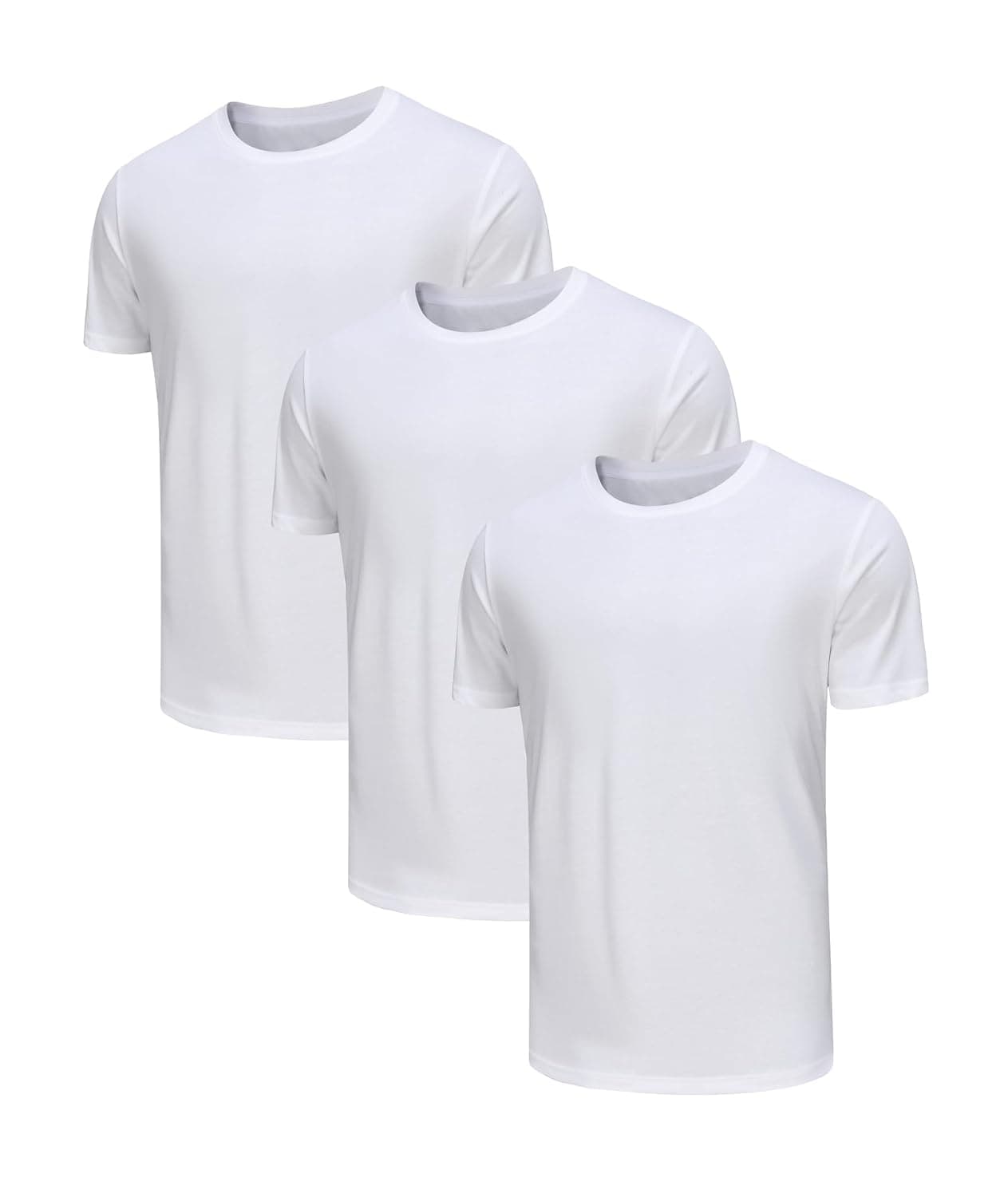 Zoofly Mens Cotton T Shirt Short Sleeve 3 Pack Crew Neck Plain T-shirts Basic Tee Shirt Top for Men