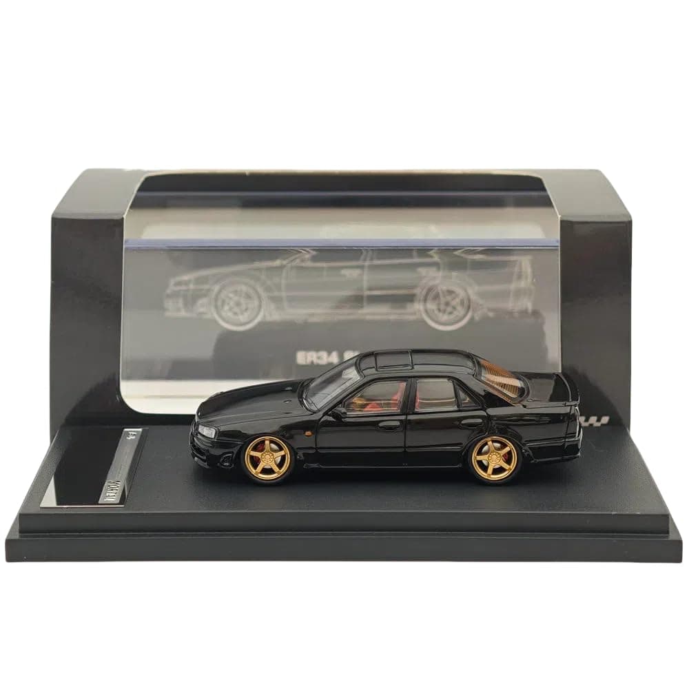 Mortal & OM 1:64 for ER34 uras SKYLINE MiniaTures Diecast Тоуs Car Models Hobby Collection Gifts Limited 699 (ER34 Black)