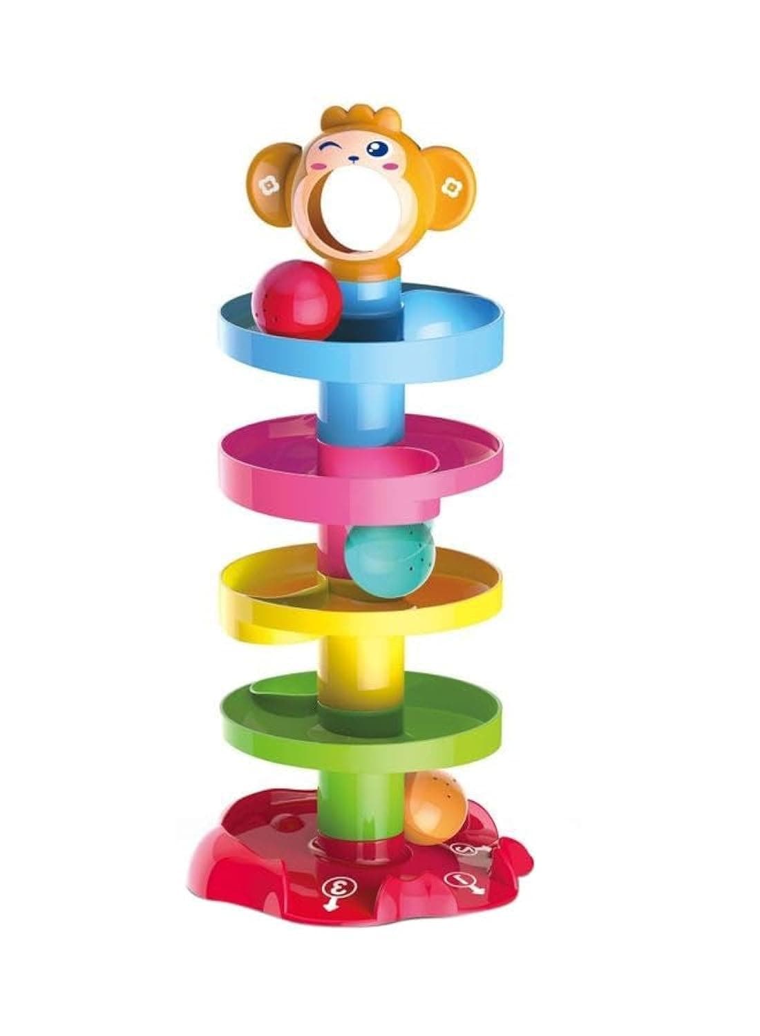 Baby Toys Rolling Ball Play And Learn Educational Activity Toy For Montessori For - 9, 12, 18 Months And Infant/Toddler Age To 1-2 Years Old 32X14X8Cm Multicolor
