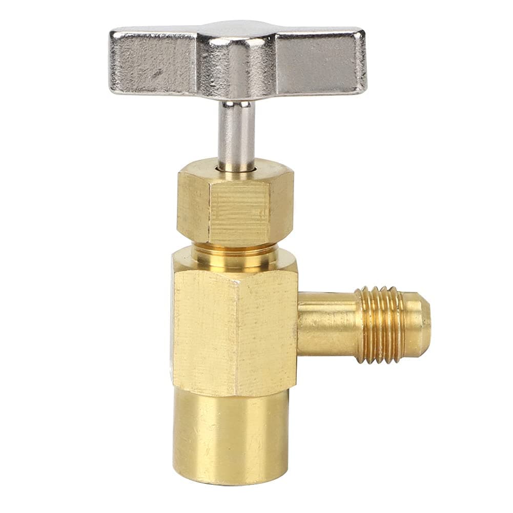 صمام فتاحة علب لمكيف الهواء من النحاس الاصفر 1/2 ايه سي ام اي، تصميم مقبض على شكل حرف T لـ R134A مع تصميم مريح، ادوات تبريد مكيفات الهواء