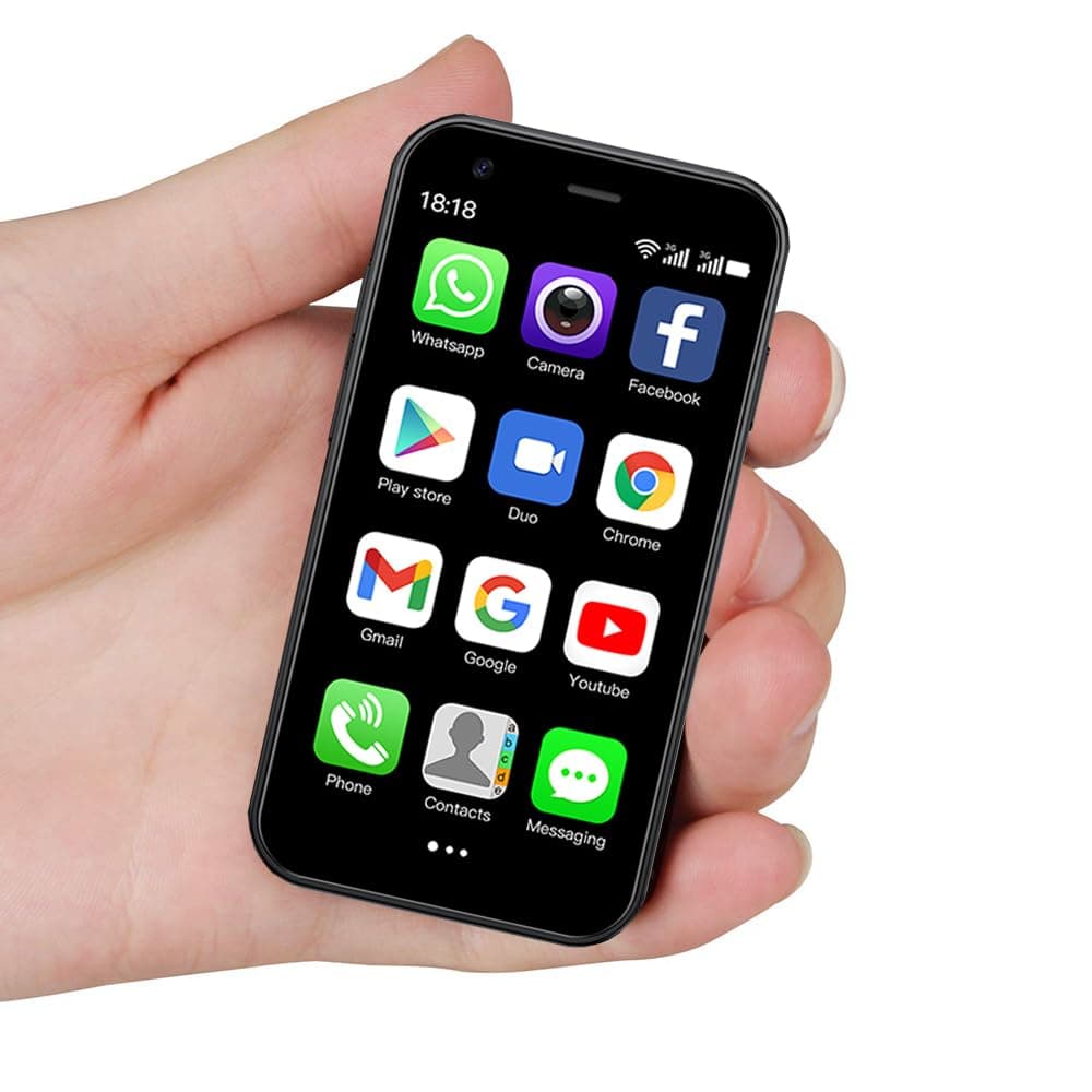 هاتف ذكي صغير غير مقفل 3.0 انش اندرويد 3G رباعي النواة 2G+16G 5.0MP ثنائي شرائح الاتصال عالي الوضوح من كوت ويف (اسود)