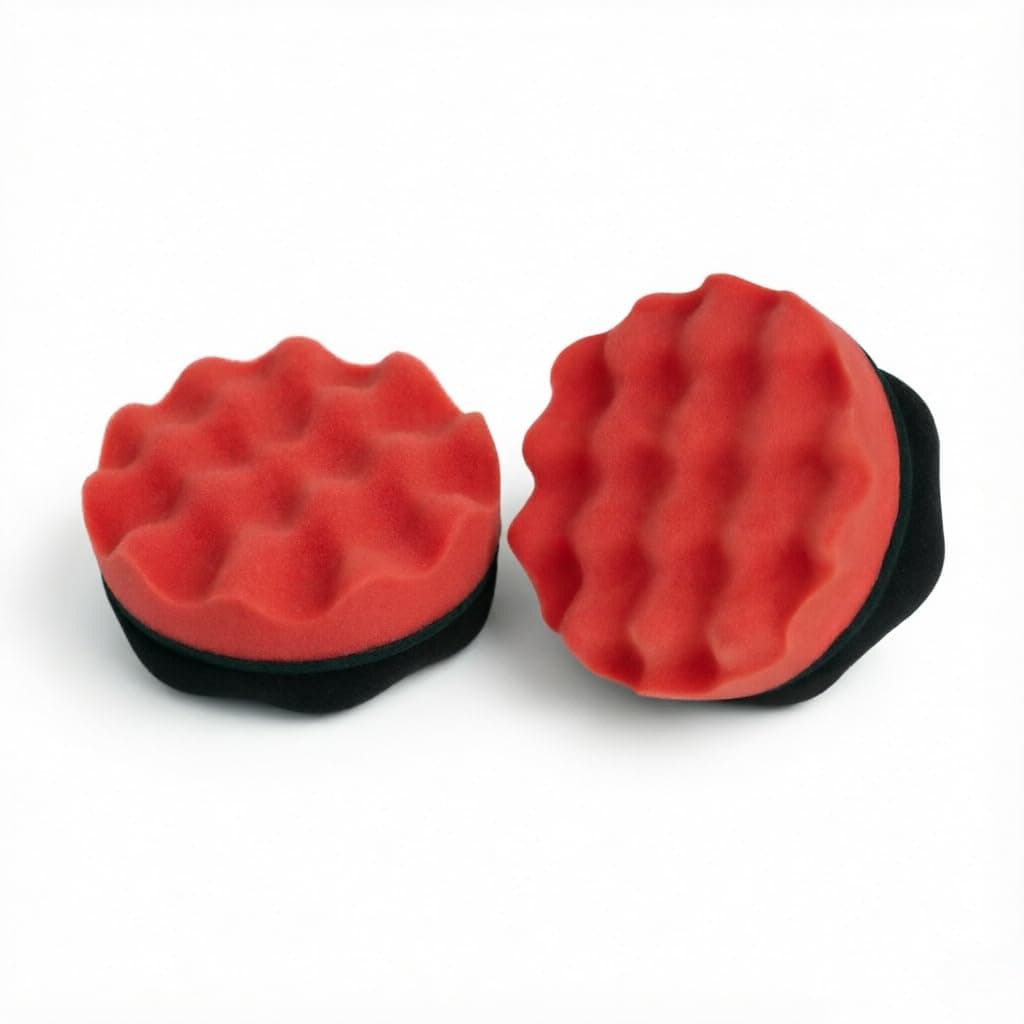 Tire Shine Applicator Pad, Large Foam Sponge Tool with Hex Grip Handle, Reusable Car Detailing Supplies for Applying Tire Shine, After Car Wash Tire Cleaner, 2 Pieces