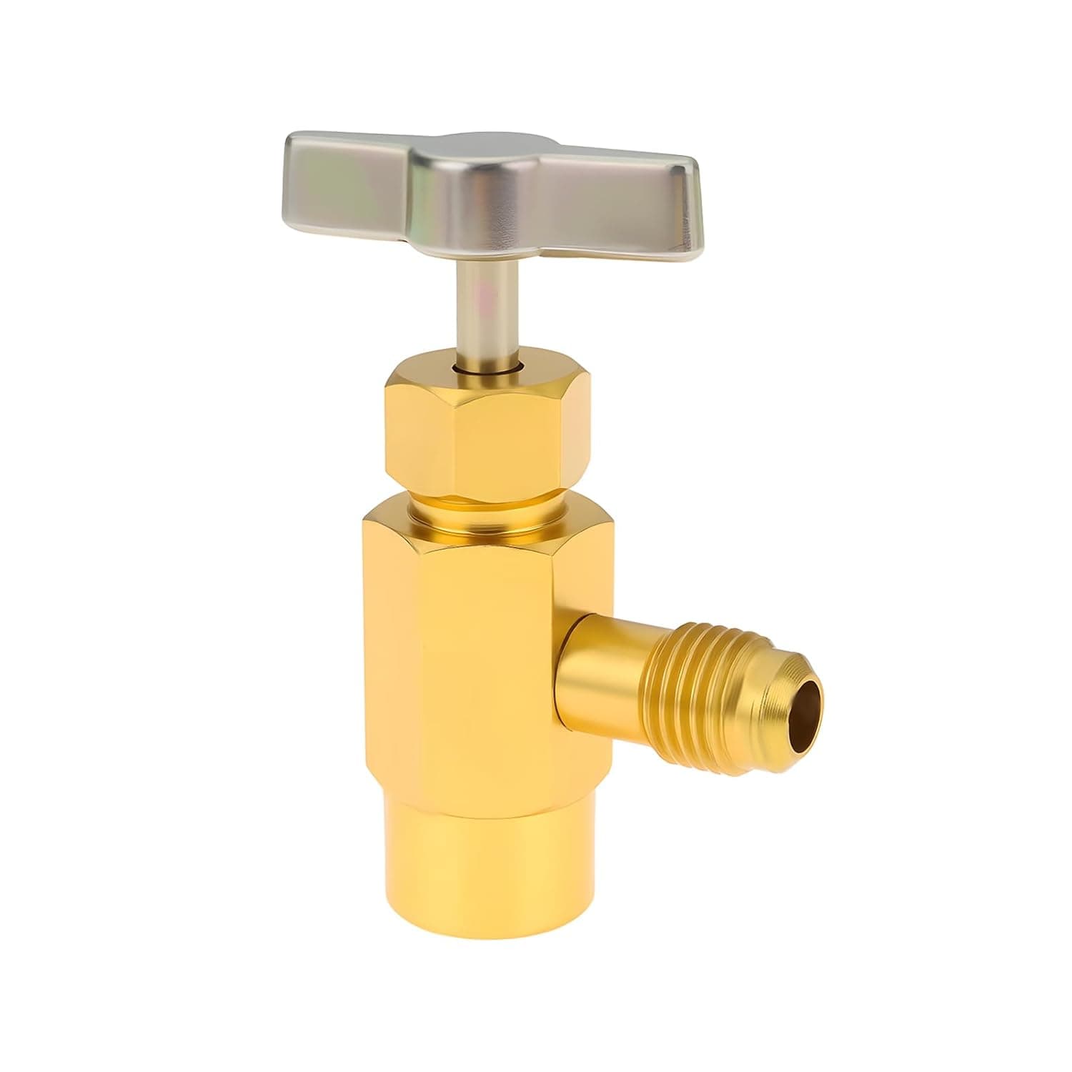 اي ام سي 1 × فتاحة علب التبريد R134A 1/2 انش اكمي انثى الى قابس اس ايه اي 1/4 انش لمكيف هواء السيارة وصمام زجاجة التبريد