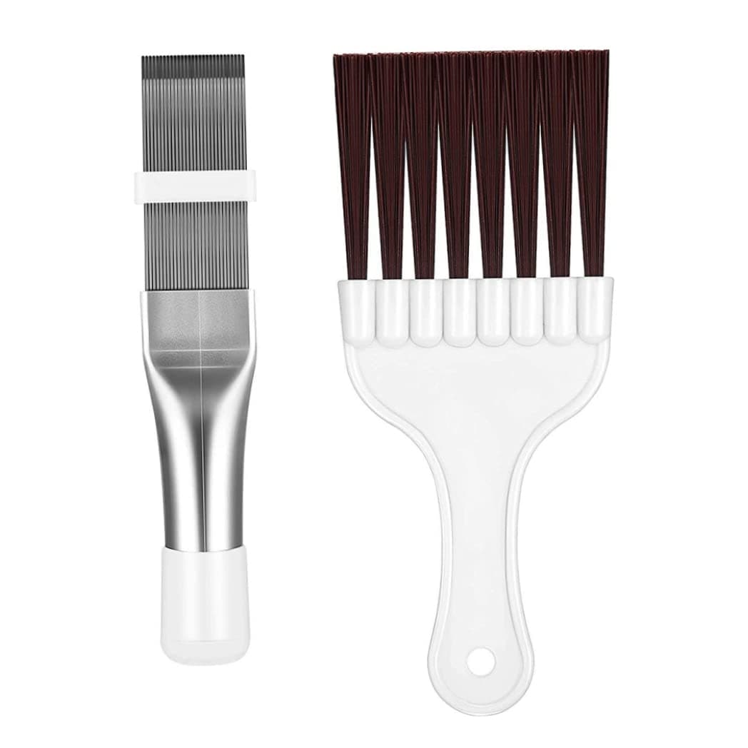 Ac Coil Cleaner,Fin Cleaning Brush Air Conditioner Condenser Fin Comb Coil Cleaning Whisk Brush 2PCS