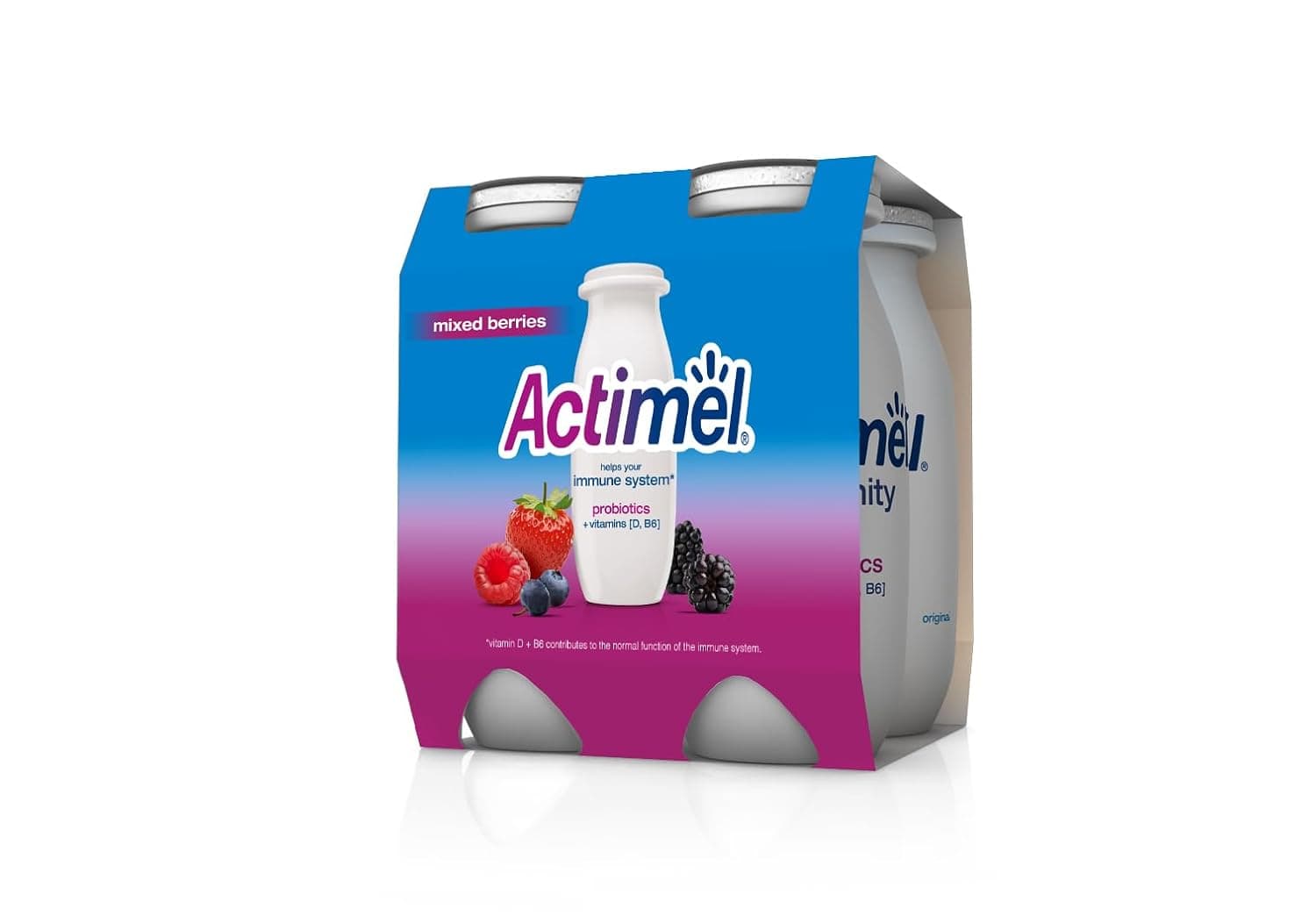 Actimel Mixed Berries Skimmed Dairy Drink 4 x 93ml