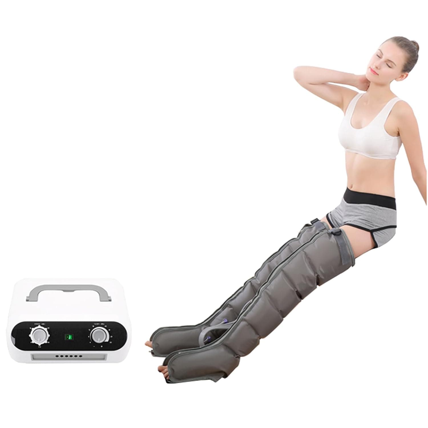 Lymphatic Drainage Massager, Compression Therapy Massage Machine for Legs, Feet, Waist, Arms with Timer Function, Muscles Relaxation