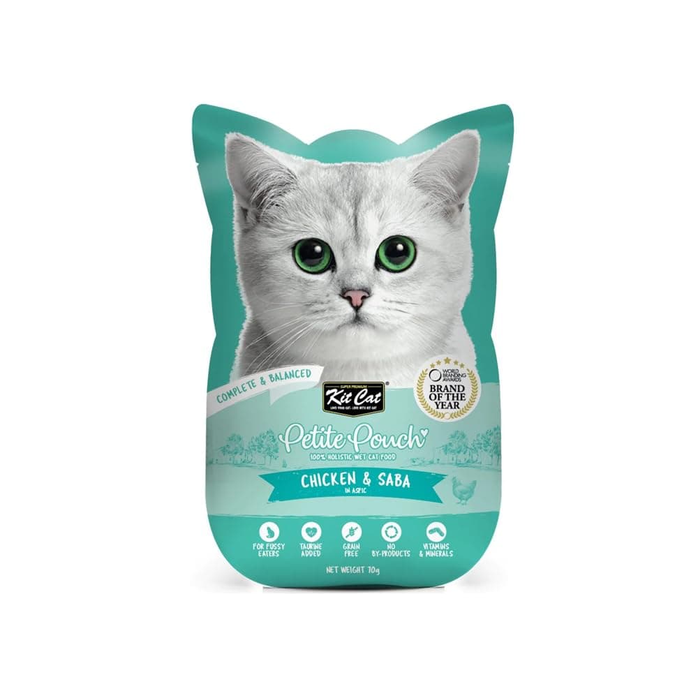 Kit Cat Complete Wet Food Petite Pouch Chicken Saba Adult 70g