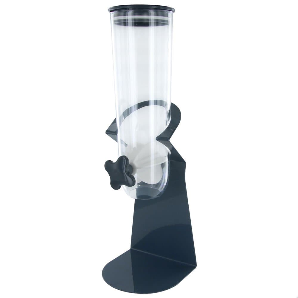 Cereal Dispenser with Metal Base Large Grains Dispenser Dry Food Dispenser Candy Dispenser for Store, home & others Coffee Beans Nut Snacks Kitchen Cereal Container Storage Black