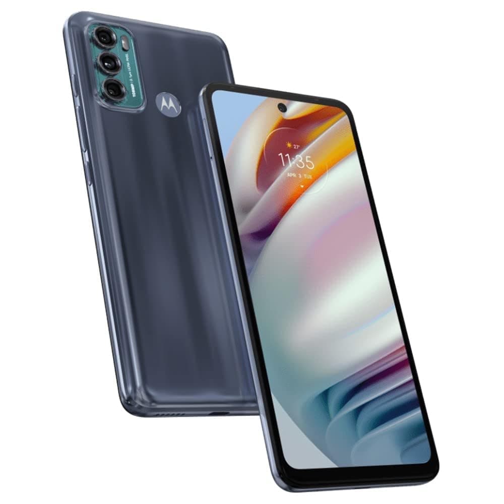 Motorola Moto G60 Dual-SIM 128GB ROM + 6GB RAM (GSM Only | No CDMA) Factory Unlocked 4G/LTE Smart Phone (Moonless) - International Version