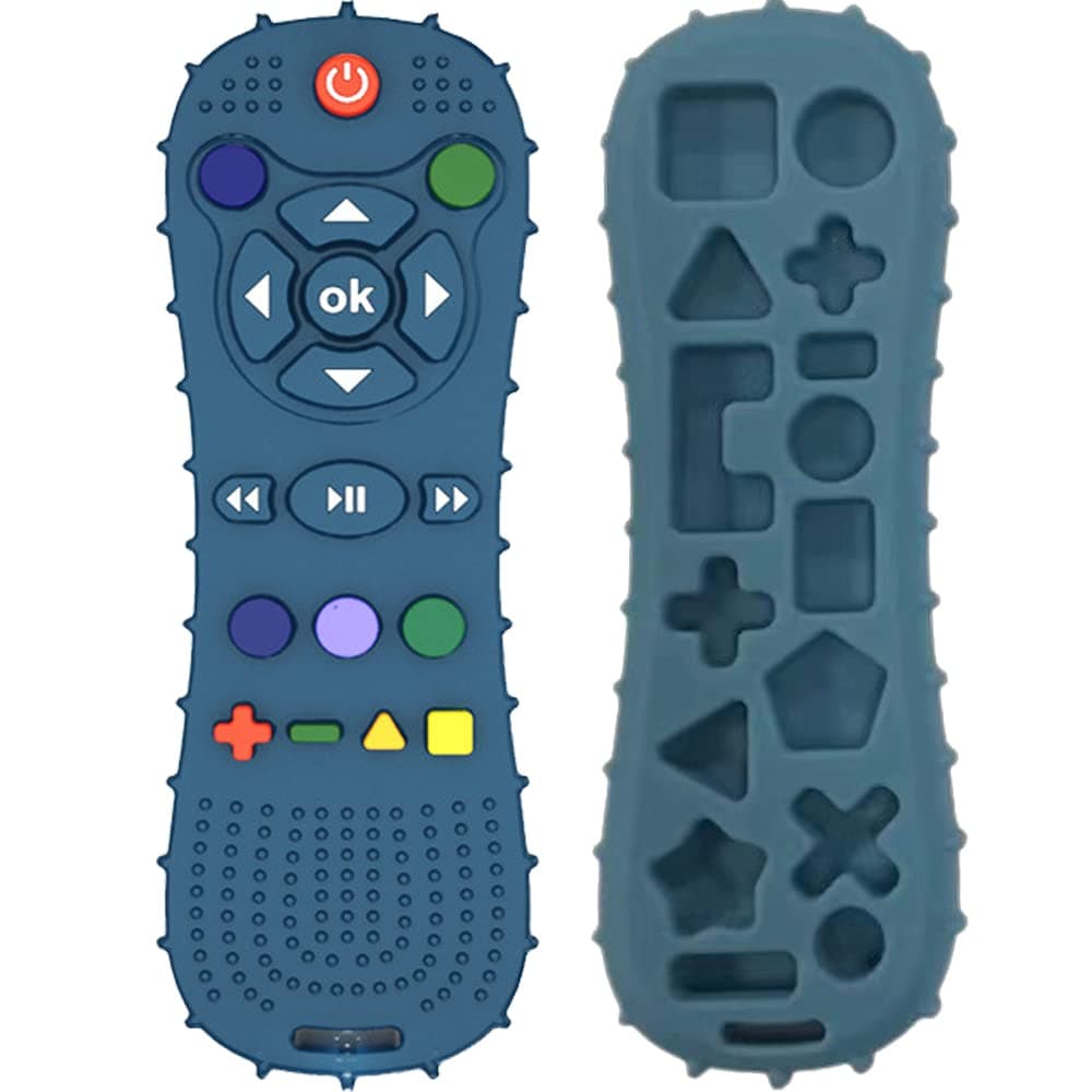 Baby Teether Toy Chew Toy for Babies 0-3-6-12-24 Months TV Remote Control Shape Teething Relief Baby Toys for Female Infants Girl/Boy Baby Fidget Games Toys Gift
