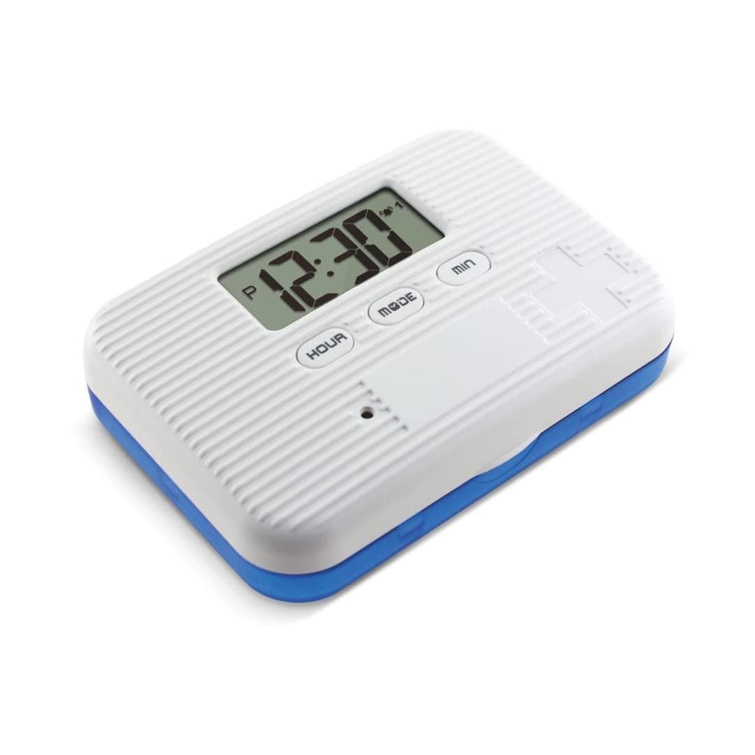Memory Timer Medicine Pill Box, with Lcd Screen, Organizer Medicine Storage Box with Electric Alarm Medicine Pill Case for Vitamins, Fish Oil, Supplement, Travel Pill Box, Portable Daily Pill Box