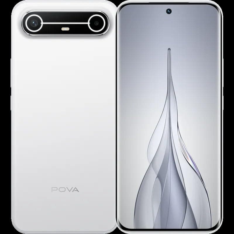 Tecno POVA Slim 5G, Dual SIM, 256GB Storage, 8GB RAM, White, Middle East Version