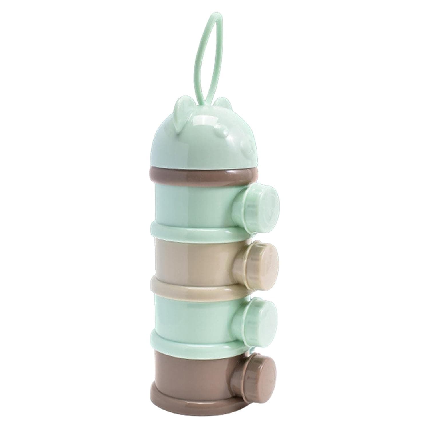 Milk Powder Dose Containers, Baby Bottle Dispenser, 4 Compartments Baby Feeder, Milk Powder Dispenser for Baby, Portable Baby Milk Dispenser for Travel and Home
