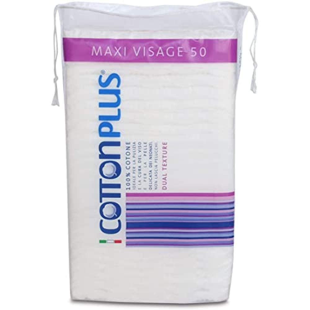 Cotton Plus Maxi Visage Pre-Cut Makeup Remover Pads 50-Pieces - 59g