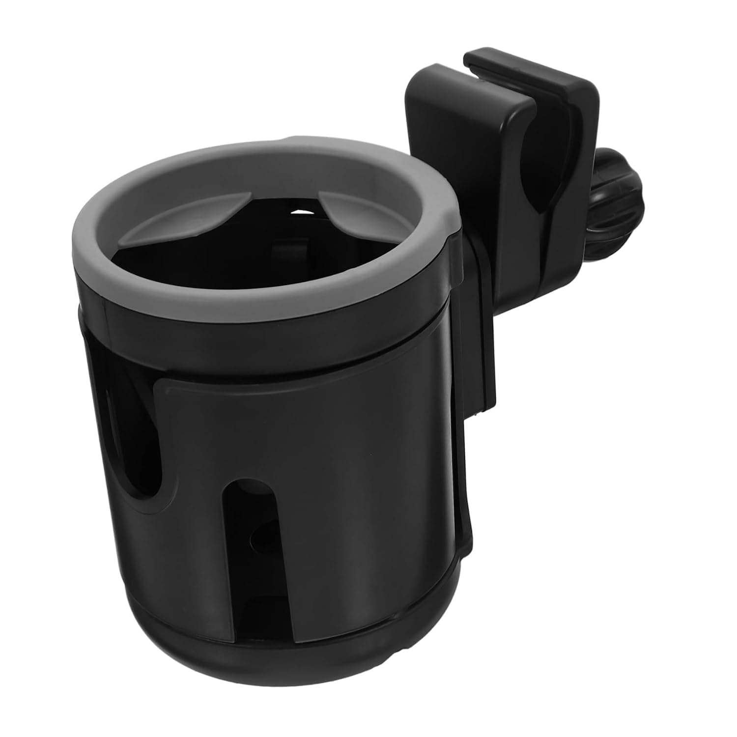 Kisangel Double Beverage Rack for Stroller and Bike Durable Cup Holder Easy Installation Non Slip Design for Drinks and Bottles Stroller Organizer