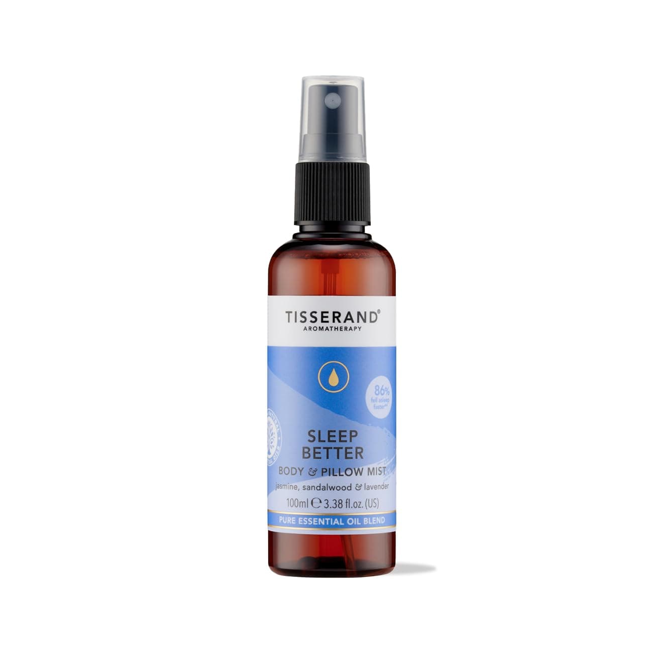 Tisserand Aromatherapy | Sleep Pillow Mist for Body & Room Contains a Soothing Blend of Pure Essential Oils Including, Jasmine, Sandalwood & Lavender | 100% Pure Essential Oil Blend | 3.38 fl. oz.
