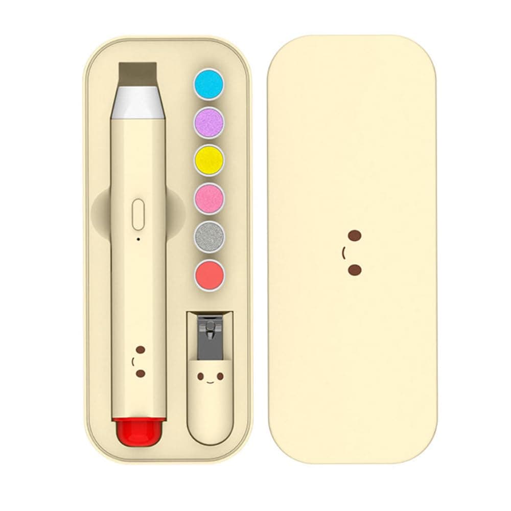 Rechargeable Baby Nail File: Cordless Baby Nail Trimmer Electric, Baby Nail Clipper with 2 Speeds & 6 Grinding Heads for Baby Kid, Quiet Design - Safe for Sleep Trim