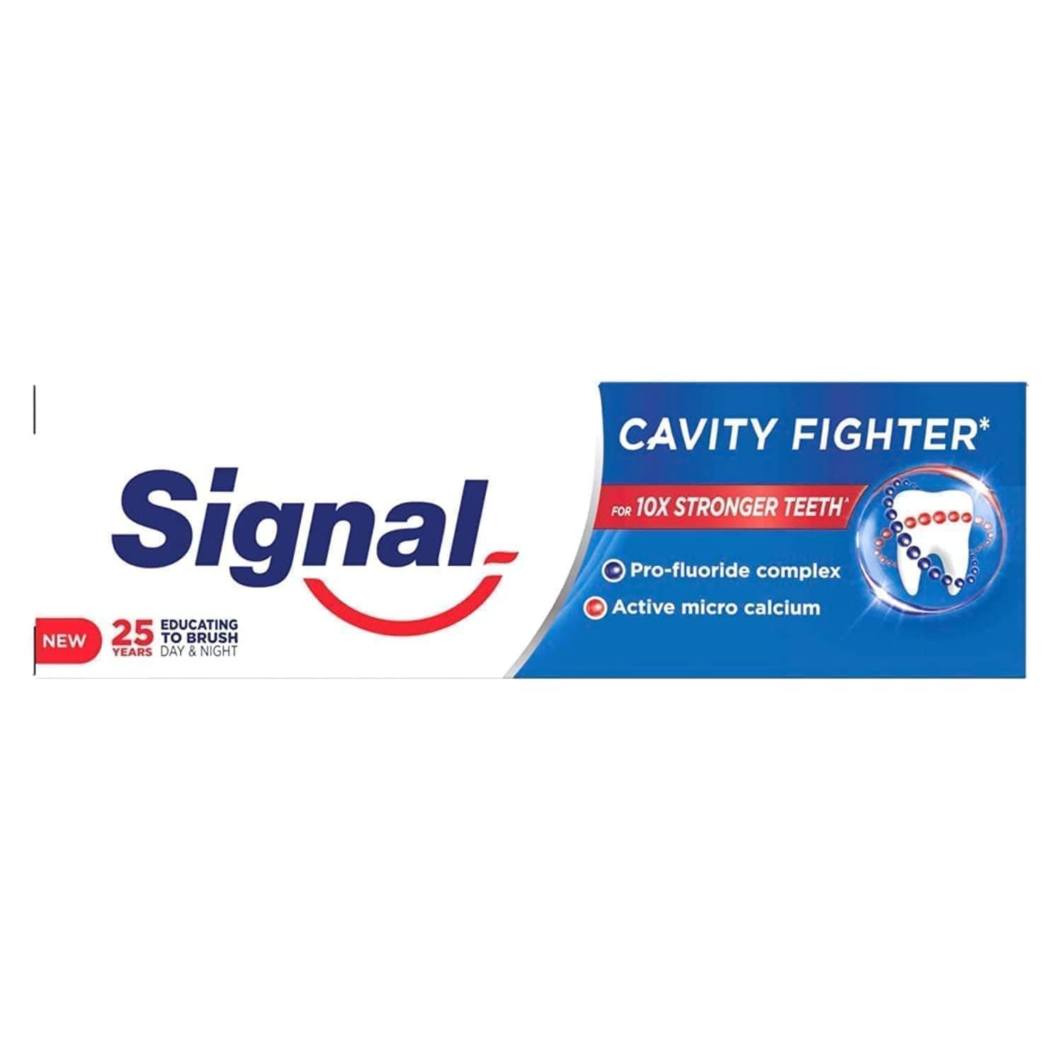 SIGNAL Fluoride Toothpaste, for fresh breath, Cavity Fighter, for 10x stronger teeth, 25 ml