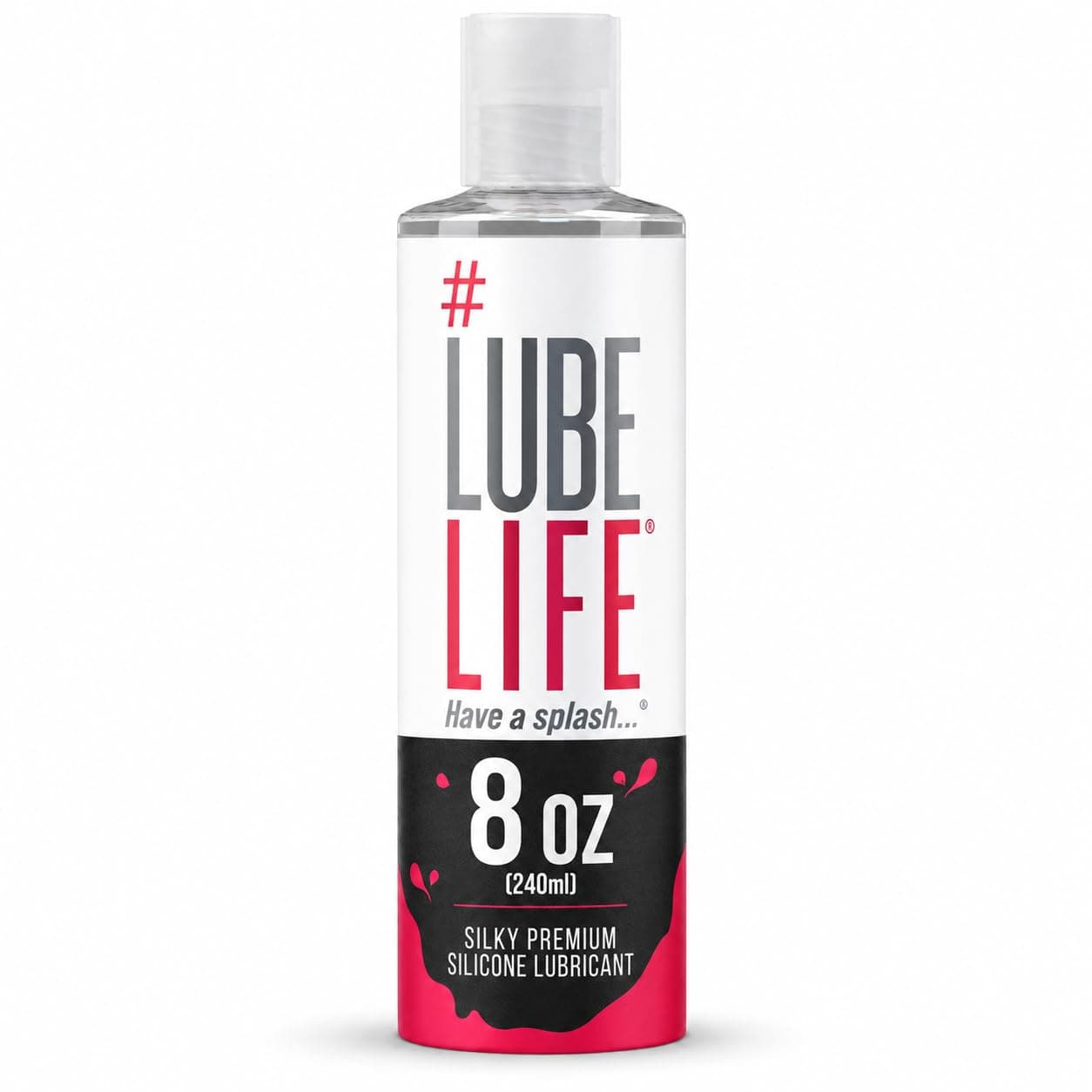LubeLife Silky Premium Silicone Lubricant, Extra Cushiony, Silky Smooth, Luxe Formula for Women, Men, and Couples, Unscented, Non-Sticky and Water-Resistant, 8oz | Silky Smooth Luxe Formula, For Women Men Couples, Non-Sticky, Water Resistant, Long-Lasting, Discreet