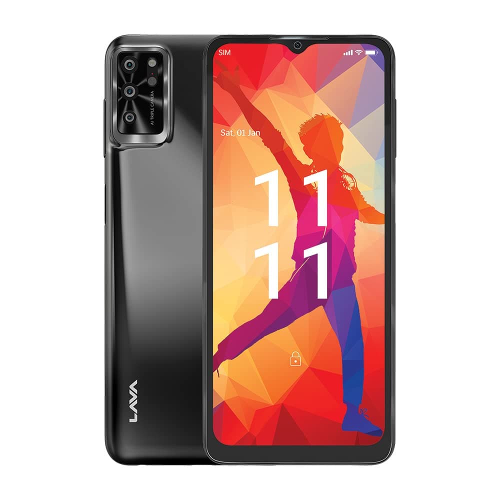 Lava Yuva Pro (3GB RAM, 32GB Storage) - Metallic Black| 13 MP AI Triple Camera |Side Fingerprint Sensor| Long Lasting 5000 mAh Battery| 6.5 inch(16.5cm) HD+ Display