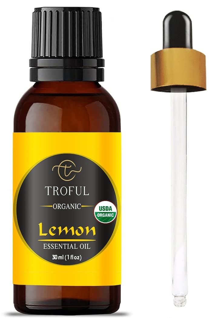 زيت الليمون العطري العضوي من تروفول - زيت عطري عضوي طبيعي نقي 100% من وزارة الزراعة الأمريكية للعلاج بالروائح العطرية والموزعات والبشرة والشعر والعناية بالجسم - 30 مل