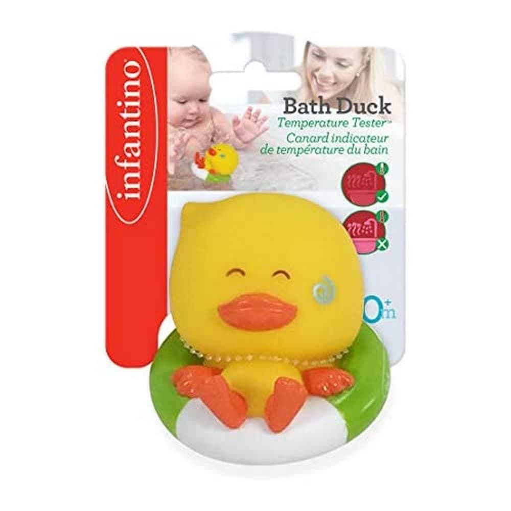 Infantino Bath Duck Squirt & Temperature Tester |Baby Bathing Toys|