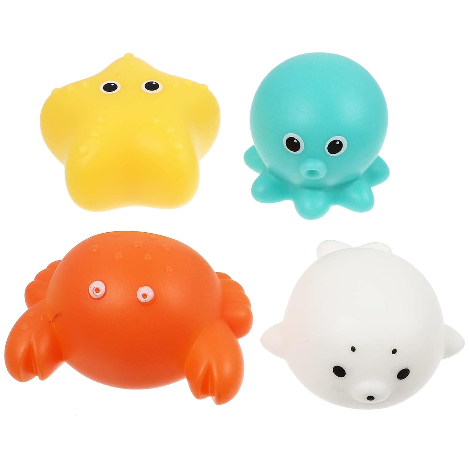 4pcs Light Up Bath Toys Bathtub Shower Toy for Baby Infant Bath Flashing Light Toys