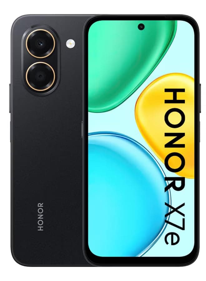HONOR X7e Smartphone, Silicon-Carbon Battery, 45W HONOR SuperCharge, 120Hz Display, 50MP AI Camera, IP64 Water & Dust Resistance, 6GB RAM+ 128GB Storage, Dual SIM, Midnight Black