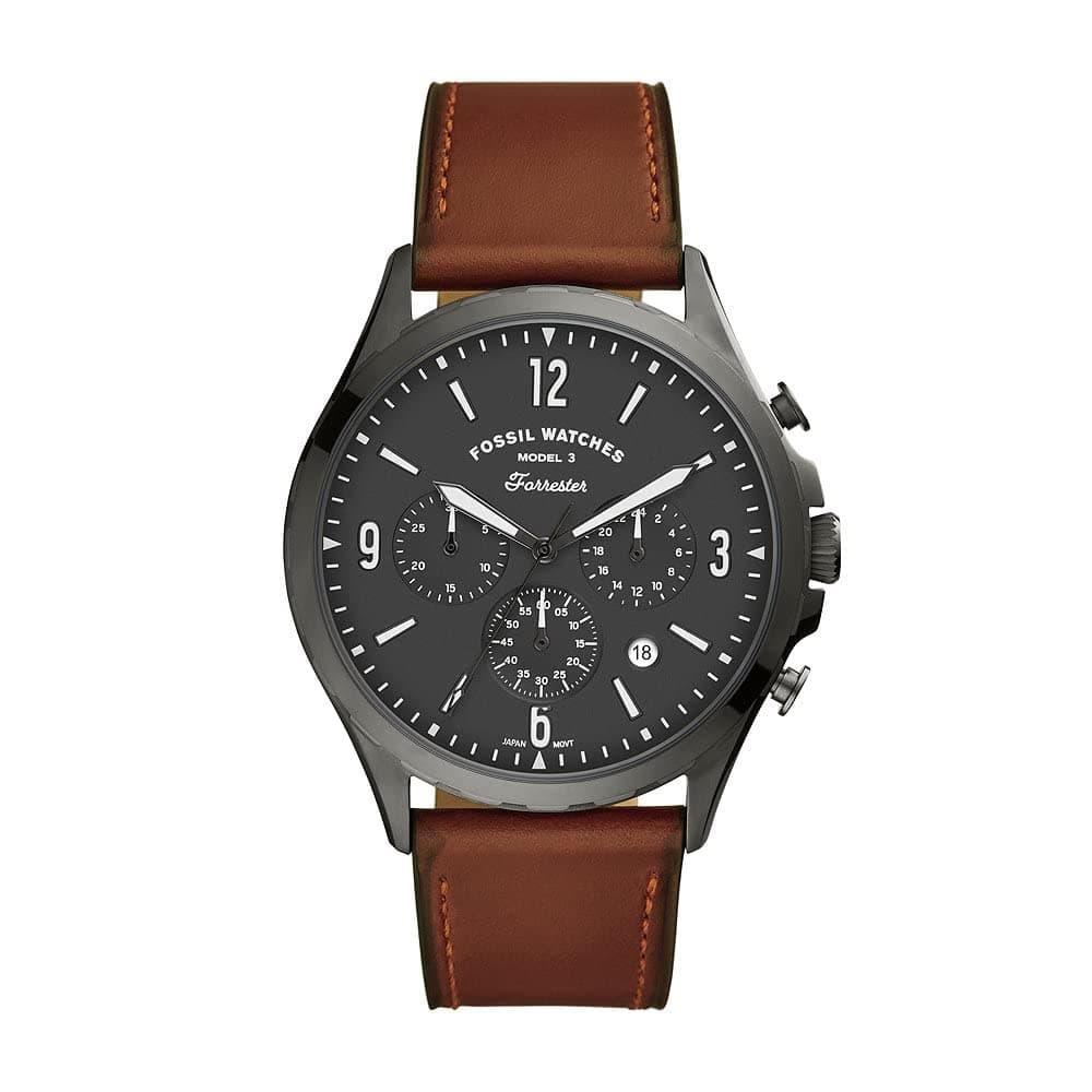 Fossil Men's Forrester Chronograph, Gunmetal-Tone Stainless Steel Watch, FS5815