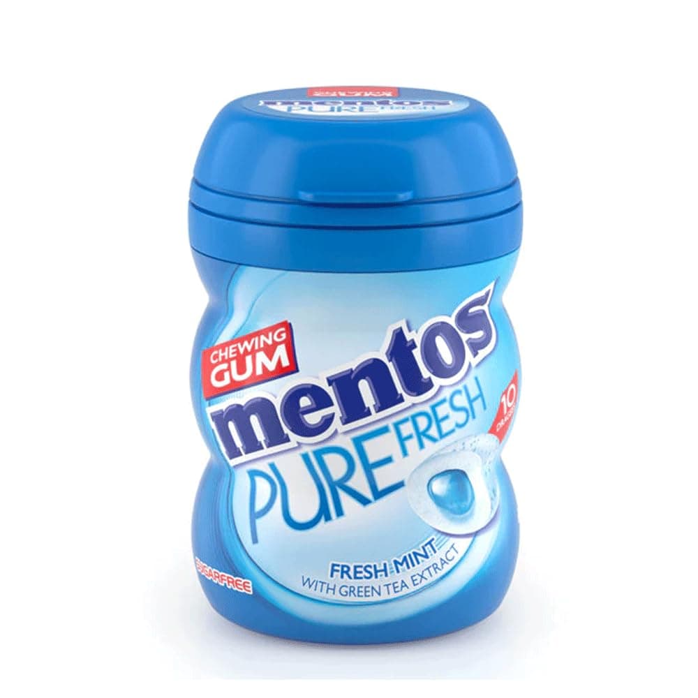 Mentos Pure Fresh Mint Flavour Chewing Gum Sugar Free 10pcs