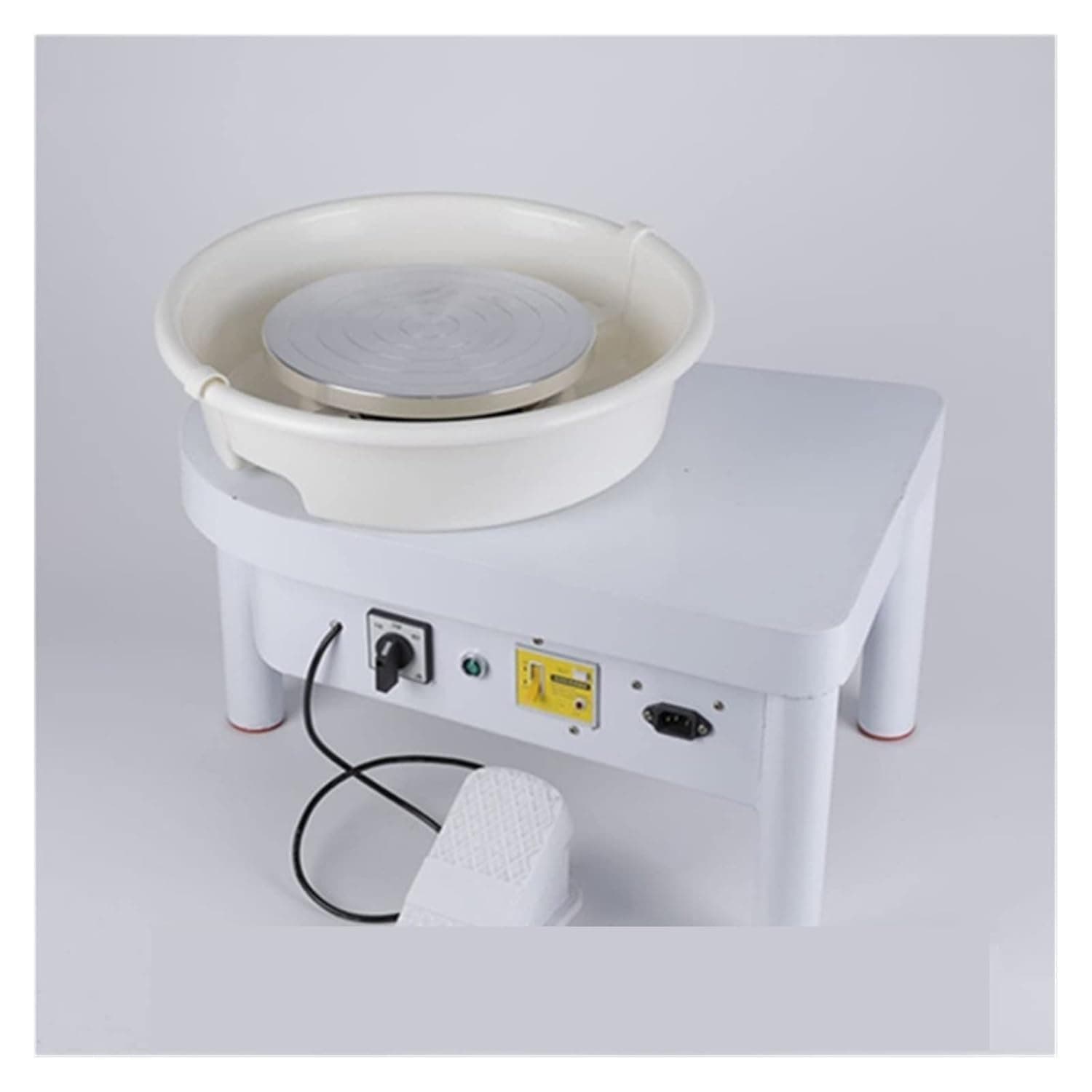 Pottery Machine, 25cm 350W Electric Pottery Wheel Shapes Ceramic Machine Household Children Ceramic Drawing Machine With Tray Foot Pedal for Ceramics Clay Art Craft DIY